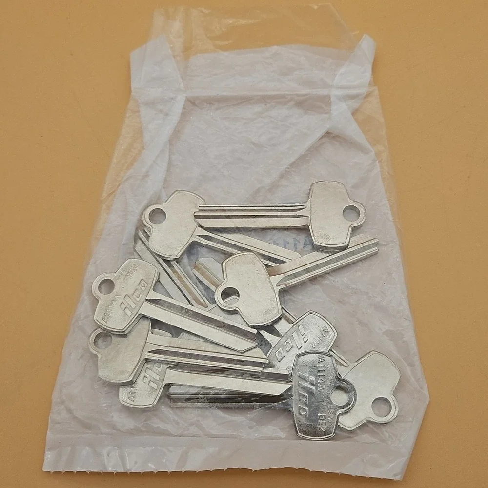 Bag Of 10 Keys ILCO BE2 A1114A Best Lockset Key Blank Uncut AL6382608B